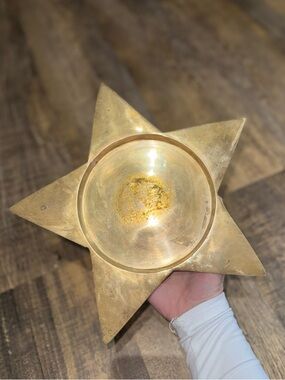Brass Star Shaped Candle Holder